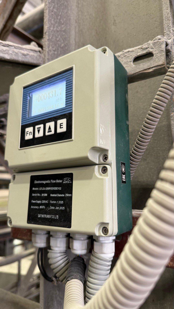 Расходомер на процессе заказчика 1