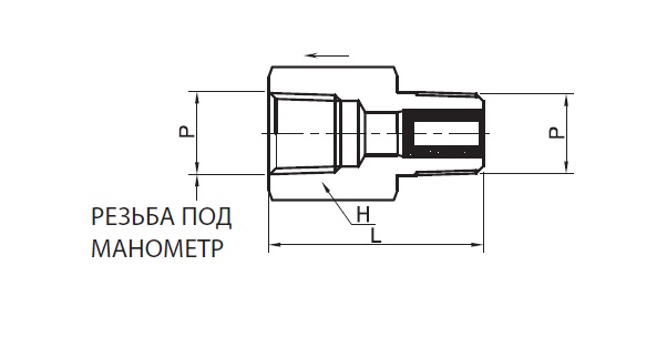 TFNS - ДЕМПФИРУЮЩИЙ ФИТИНГ TFNS-MF-8N-90-SA