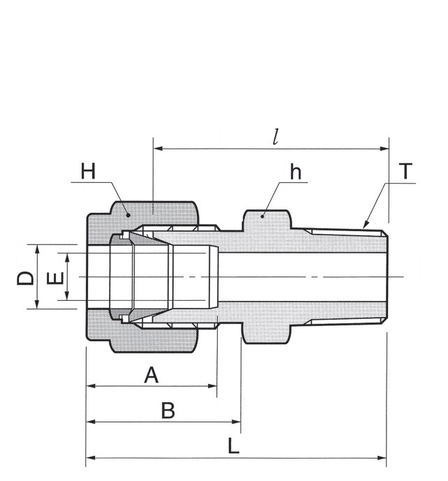 DMC - штуцер с наружной резьбой DMC8-6R-SA