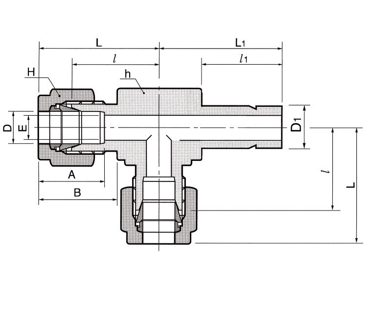 DTRA - переходной тройник с боковым отводом DTRA-25M-SA