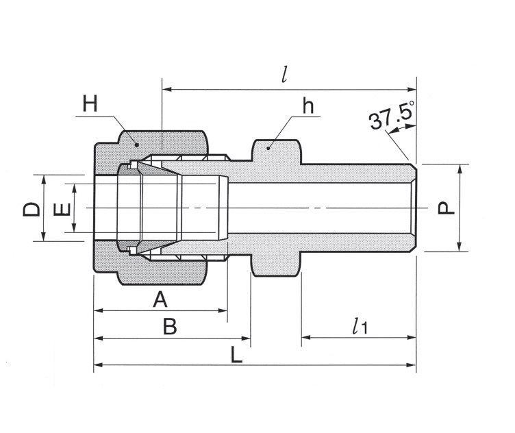 DCW - штуцер с наружной резьбой для приварки встык DCW14M-32M.0T-SA