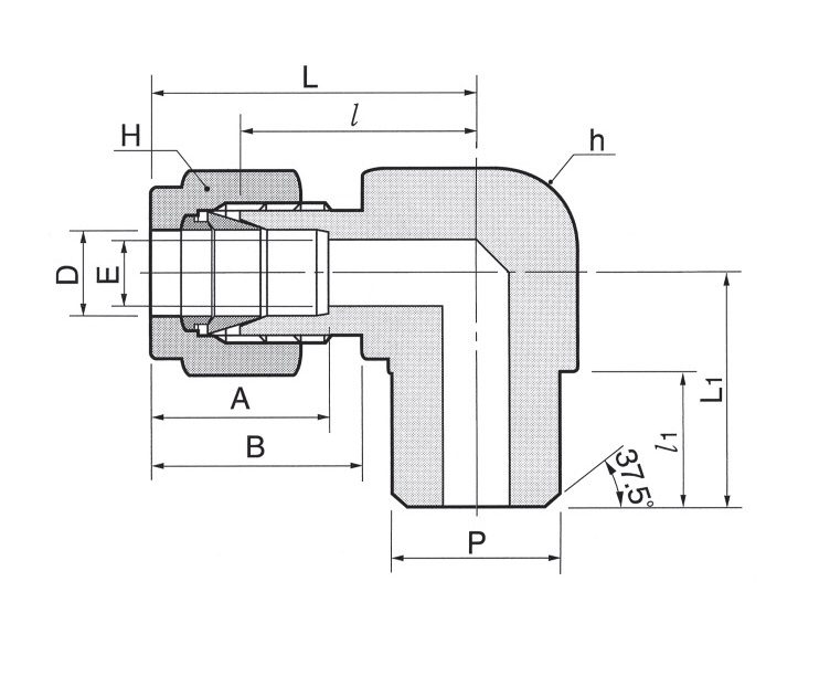 DLW - проходной угольник для приварки встык DLW6M-2P-SA