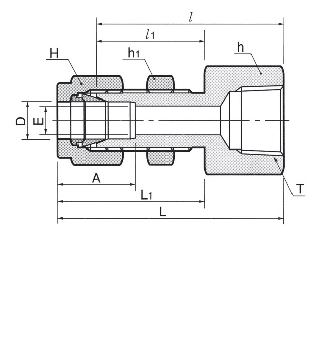 DCBF - штуцер с внутренней резьбой и монтажной гайкой DCBF18M-36M20G-SA