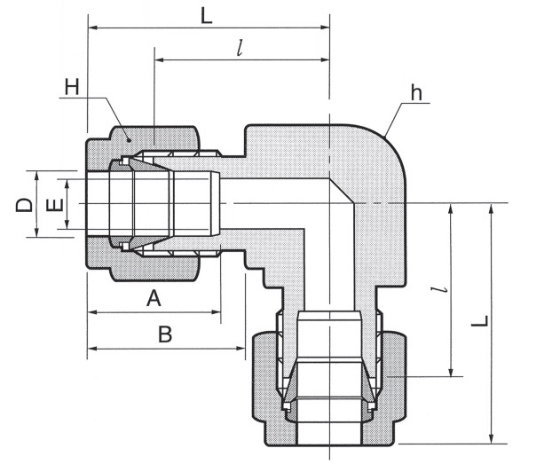 DL - проходной угольник DL-4M-SA