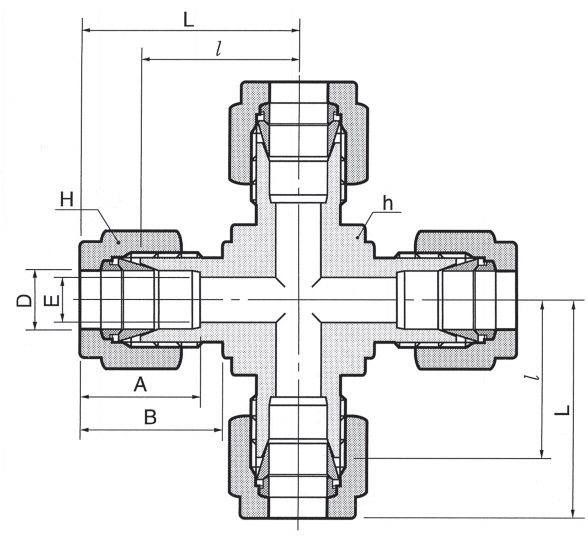 DX - проходная крестовина DX-10M-SA