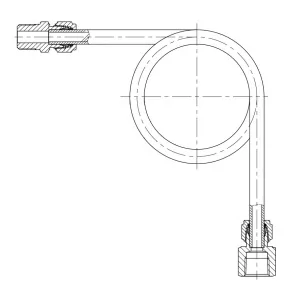 TFNYL - СИФОННАЯ ТРУБКА УГЛОВАЯ TFNYL-D-MF8N-12M20-300-S