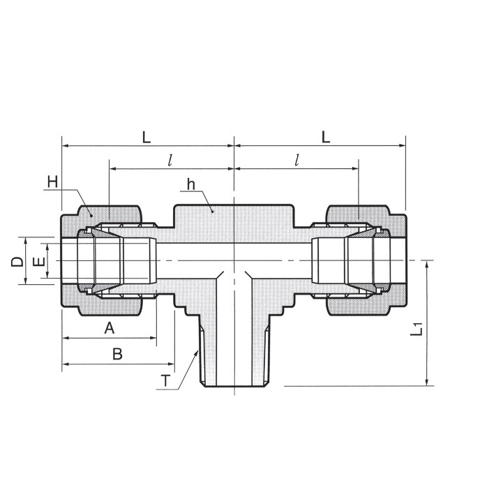 DTBM - ввертной тройник DTBM14M-8GP-SA