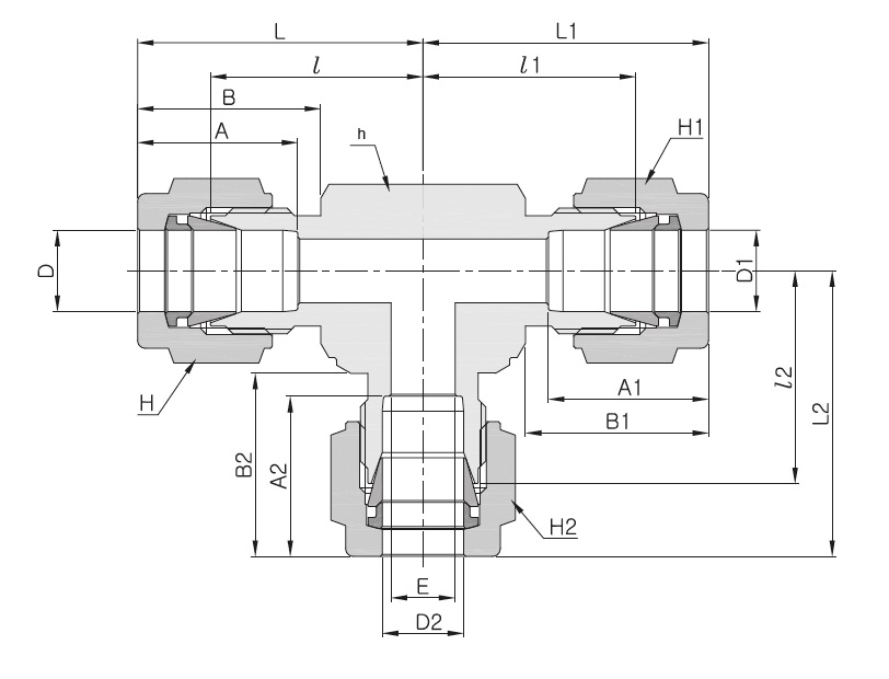 DTR - переходной тройник DTR12M-12M-10M-SA