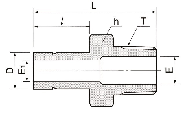 DAM - переходник с наружной резьбой DAM3M-8N-S