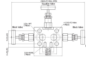 Манифольд серии VBD56. Вертикальная непосредственная установка VBD56-2V-8N-S