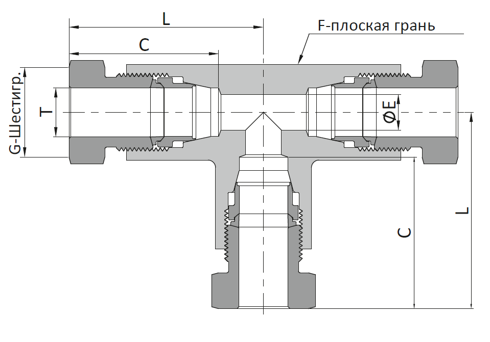 Проходной тройник HFNT