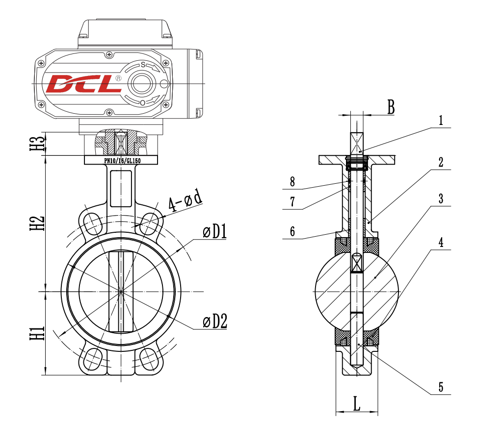 Дисковые затворы с электроприводом