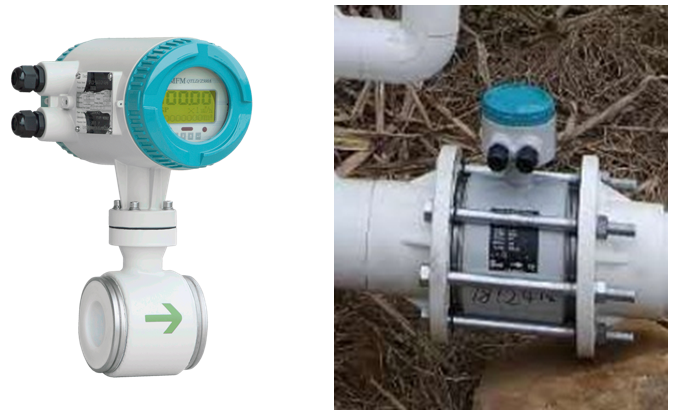 Бесфланцевый электромагнитный расходомер 