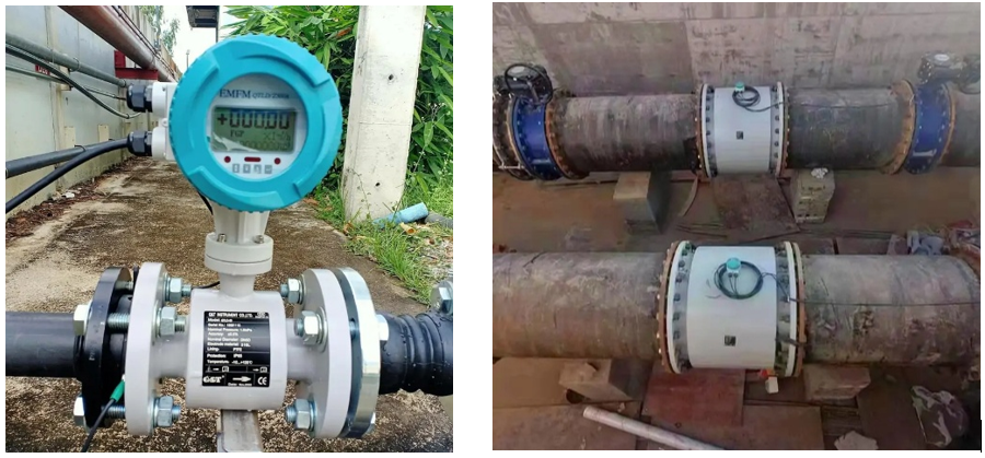 Примеры монтажа фланцевых электромагнитных расходомеров